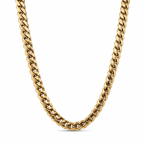 14K Gold Miami Cuban Link Chain, 20 Inches, 7mm Wide, 75.75 Grams
